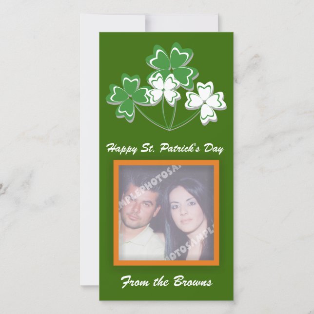 Lycklig St. Patrick's Day Photo Cards (Framsida)