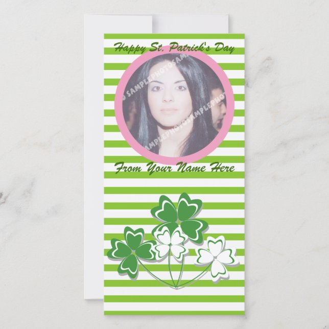 Lycklig St. Patrick's Day Photo Cards (Framsida)