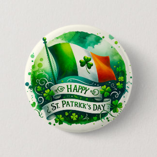 Lycklig St. Patrick's Day Pin Knapp