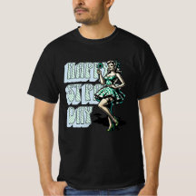 Lycklig St patrick's day Pinup Girl med Shamrock