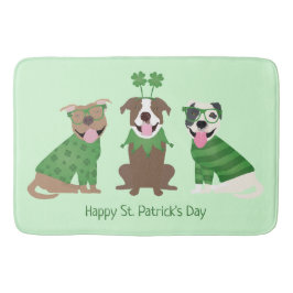 Lycklig St patricks day Pit Bull Dogs Badrumsmatta