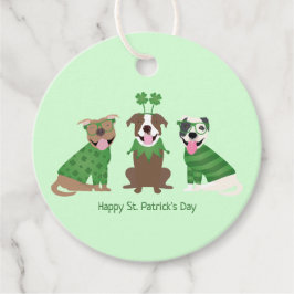 Lycklig St patricks day Pit Bull Dogs Gåvor Etiketter