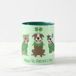 Lycklig St patricks day Pit Bull Dogs Mugg