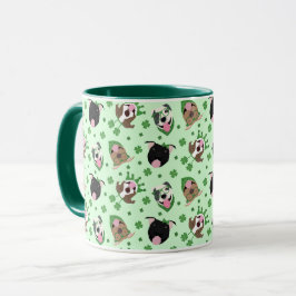 Lycklig St patricks day Pit Bull Dogs Mugg