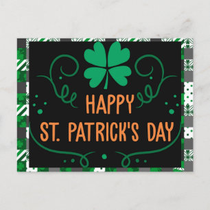 Lycklig St patricks day Play Grönt Shamrock Vykort