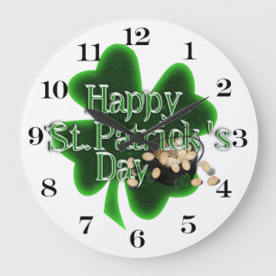 Lycklig St patrick's day - Posten Guld Stor Klocka