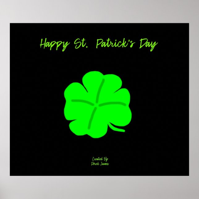 Lycklig St. Patrick's Day Poster (Framsidan)