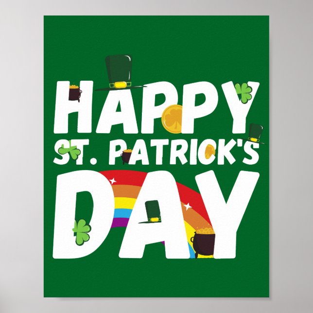 Lycklig St. Patrick's Day Poster (Framsidan)