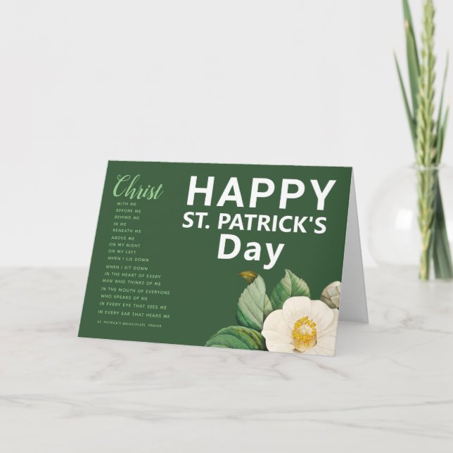 Lycklig St. Patrick's Day Prayer Kort (Framsida)
