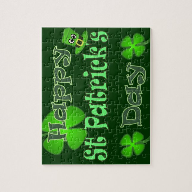 Lycklig st patricks day pussel (Vertikal)