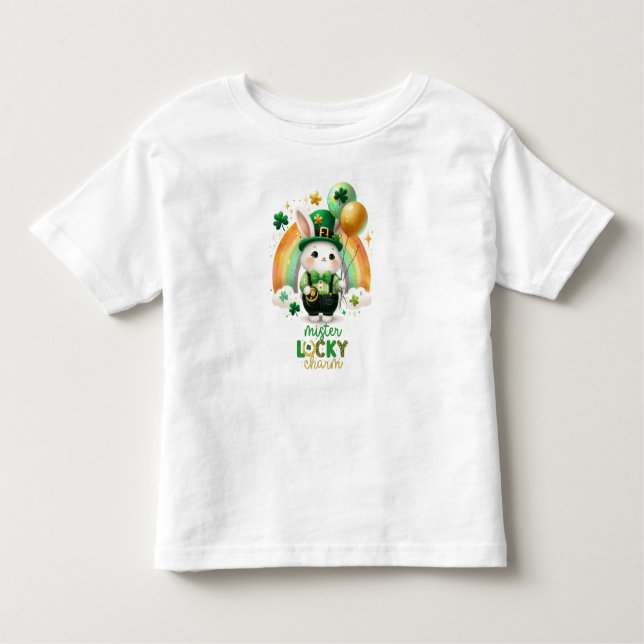 Lycklig St. Patrick's Day Rabbit T Shirt (Framsida)