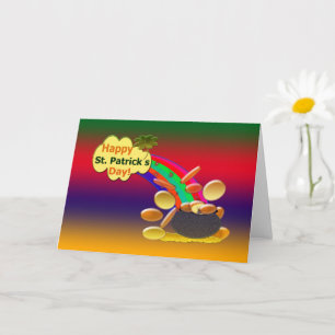 Lycklig St. Patrick's Day Rainbow Kort