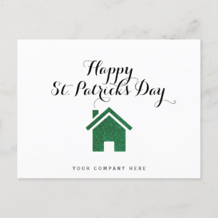 Lycklig St. Patrick's Day Realty House Vykort