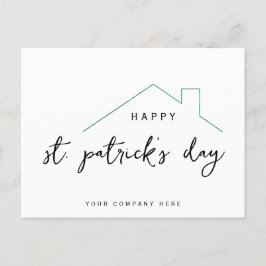 Lycklig St. Patrick's Day Realty House Vykort