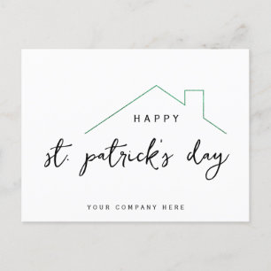 Lycklig St. Patrick's Day Realty House Vykort