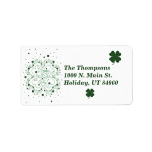 Lycklig St. Patrick's Day Return-mejlar Adressetikett