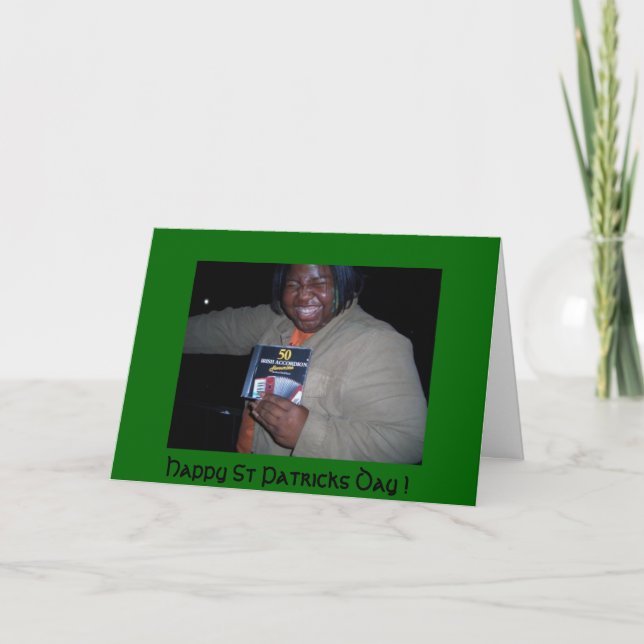 Lycklig St patricks day - roligt kort (Framsida)