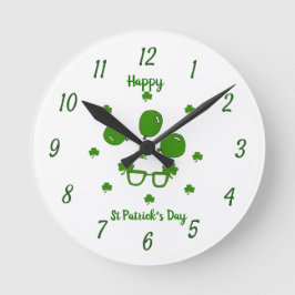 Lycklig St patrick's day Rund Klocka