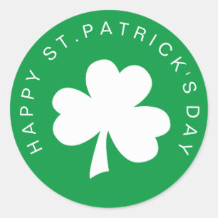 Lycklig St. Patrick's Day Runt Klistermärke