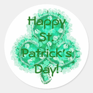 Lycklig St. Patrick's Day! Runt Klistermärke