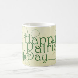 Lycklig St. Patrick's Day Rustic Kaffemugg