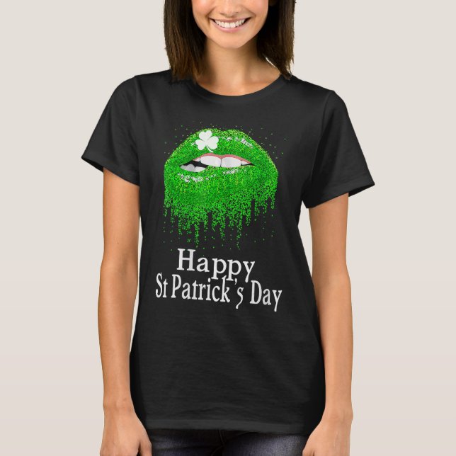 Lycklig St patrick's day Saint Irish Patrick Girl  T Shirt (Framsida)