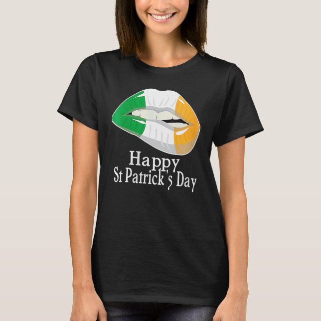 Lycklig St patrick's day Saint Irish Patrick Girl  T Shirt (Framsida)