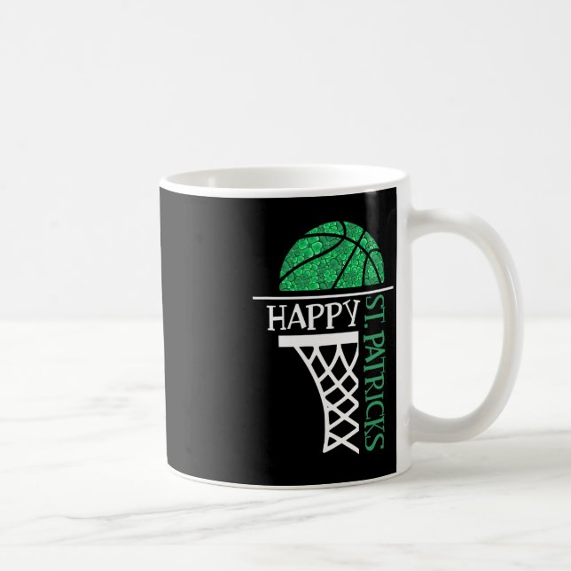 Lycklig St patricks day Shamrock basketball player Kaffemugg (Höger)