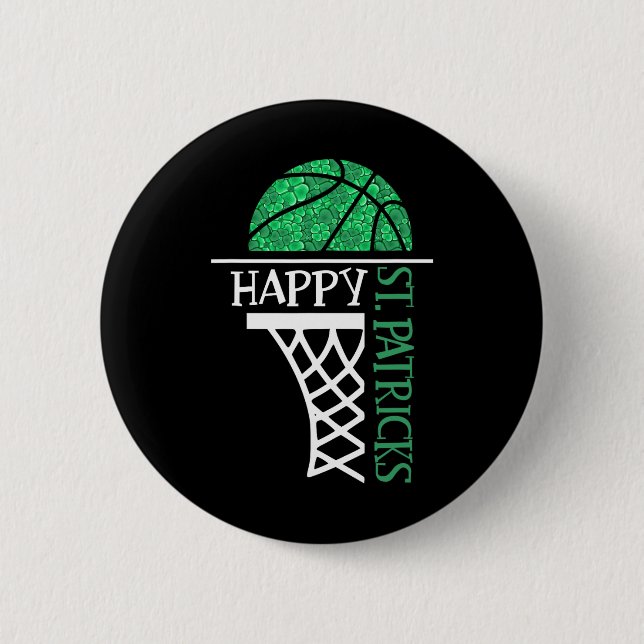 Lycklig St patricks day Shamrock basketball player Knapp (Framsida)