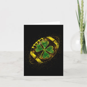 Lycklig St. Patrick's Day Shamrock Fotboll Irländs Kort