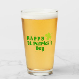 Lycklig St Patrick's day Shamrock Grönt Glaskopp