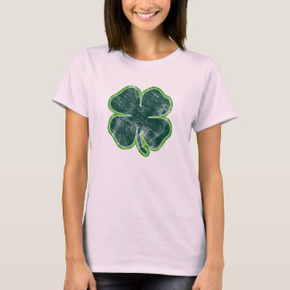 Lycklig St. Patrick's Day Shamrock Grunge T-Shirt