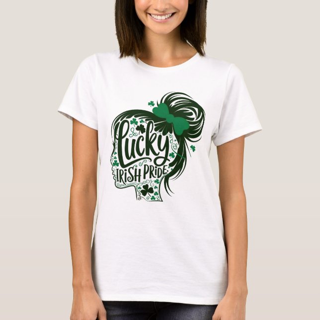 Lycklig St. Patricks Day Shamrock Irish Saint Patr T Shirt (Framsida)
