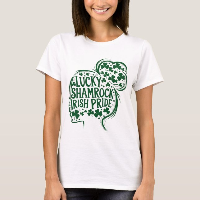 Lycklig St. Patricks Day Shamrock Irish Saint Patr T Shirt (Framsida)