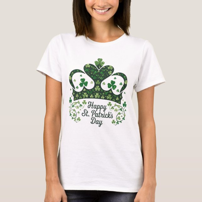 Lycklig St. Patricks Day Shamrock Irish Saint Patr T Shirt (Framsida)