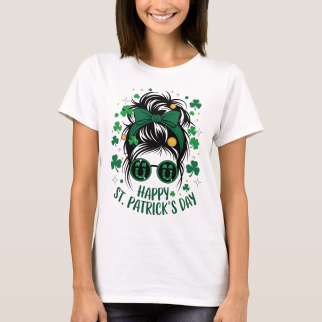 Lycklig St. Patricks Day Shamrock Irish Saint Patr T Shirt (Framsida)
