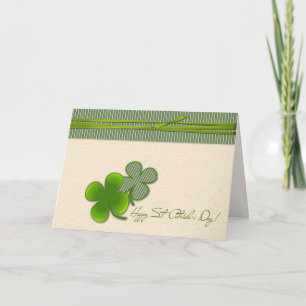 Lycklig St. Patrick's Day. Shamrock Kort