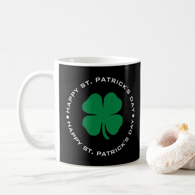 Lycklig St. Patrick's Day Shamrock Lucky Charm Kaffemugg (Med munk)