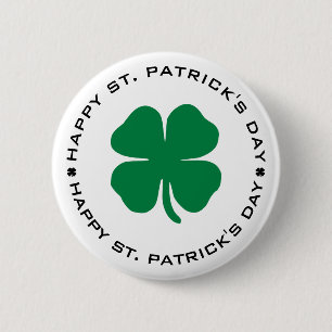 Lycklig St. Patrick's Day Shamrock Lucky Charm Knapp