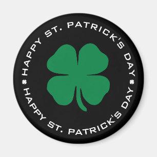 Lycklig St. Patrick's Day Shamrock Lucky Charm Magnet
