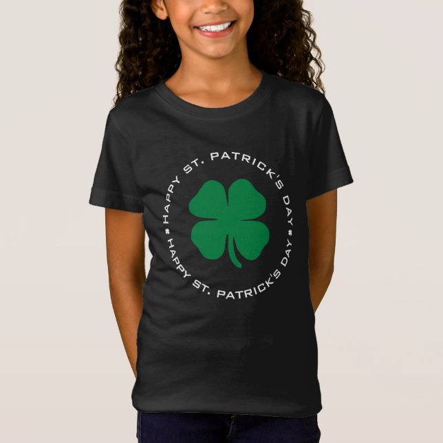 Lycklig St. Patrick's Day Shamrock Lucky Charm T Shirt (Framsida)