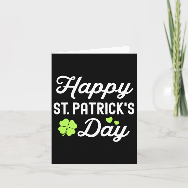 Lycklig St patricks day Shamrock Lucky Womens Kort (Framsida)