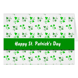 Lycklig St. Patrick's Day Shamrock Mönster Card Hälsningskort