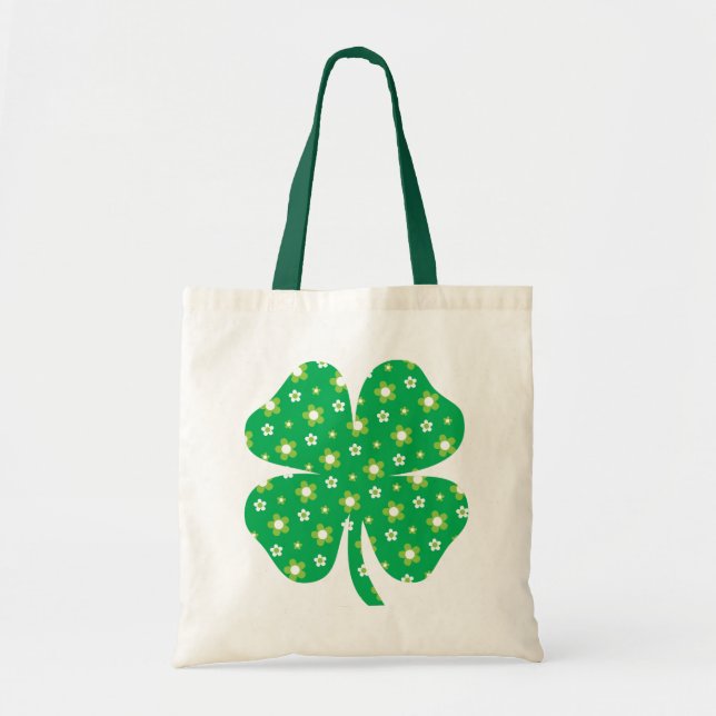 Lycklig St. Patrick's Day | Shamrock Mönster Tygkasse (Framsidan)