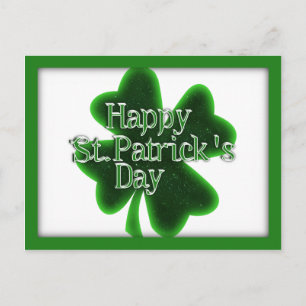Lycklig St. Patricks Day Shamrock Vykort