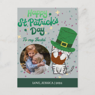 Lycklig St patrick's day Shamrocks Cute bestie Pho Helg Vykort