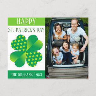Lycklig St. patrick's day Shamrocks-familj 1 foto Helg Vykort