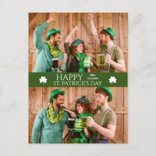 Lycklig St patricks day Shamrocks-familjen Två fot Helg Vykort