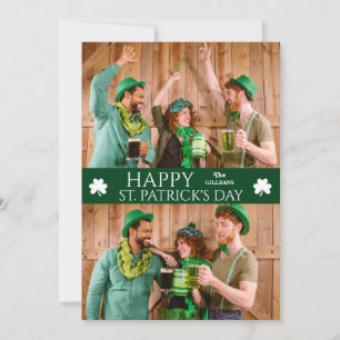 Lycklig St patricks day Shamrocks-familjen Två fot Julkort