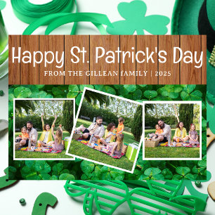 Lycklig St. patrick's day Shamrocks family 3-foto Julkort